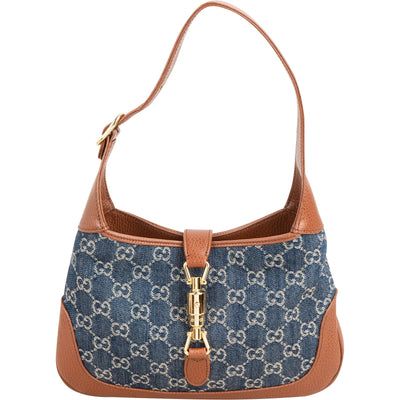 Gucci Denim Jackie 1961 Small Hobo Schultertasche
