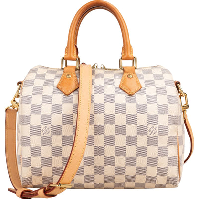 Louis Vuitton Monogram Damier Azur Speedy 25 Bandouliere Handtasche