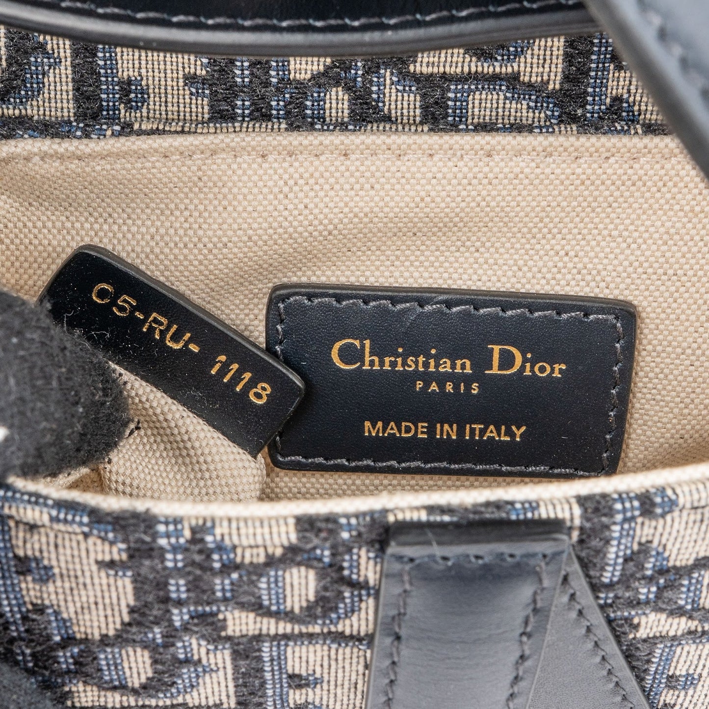 Christian Dior Oblique Trotter Monogram Canvas Small Saddle Handbag