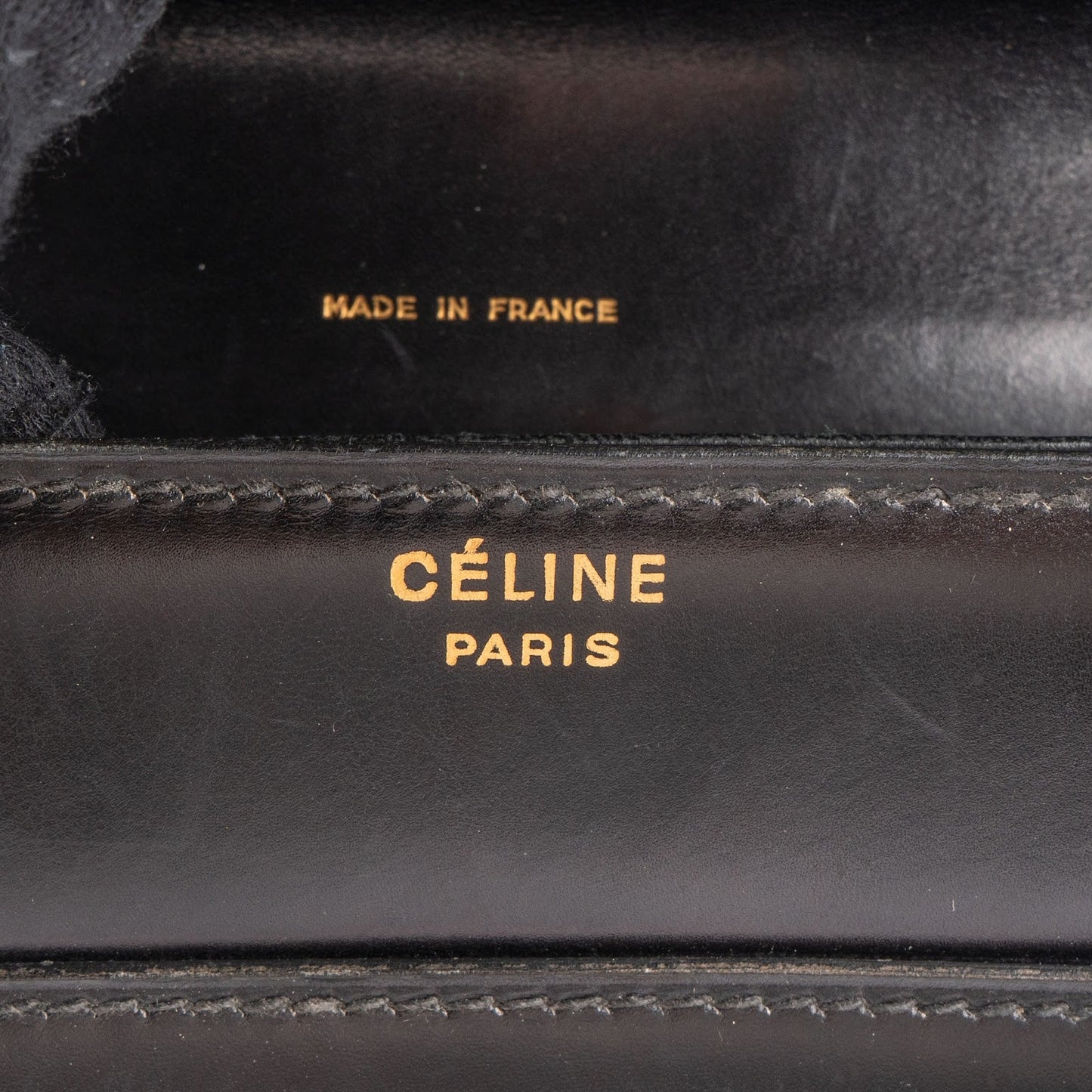 Celine Leather Vintage Horse Carriage Box Shoulder Bag