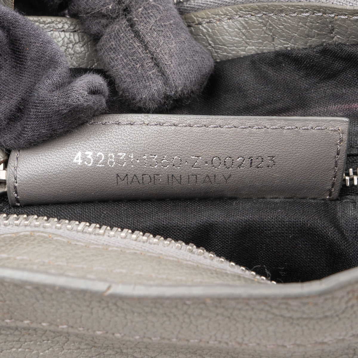 Balenciaga Classic Grey Leather City Handbag