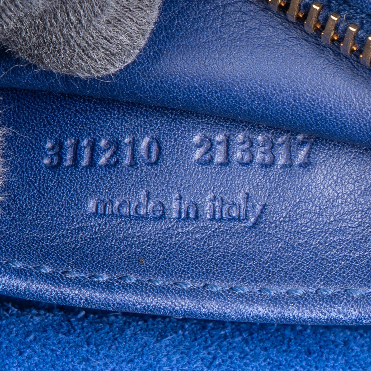 Yves Saint Laurent Blue Calfskin Cabas Chyc Handbag