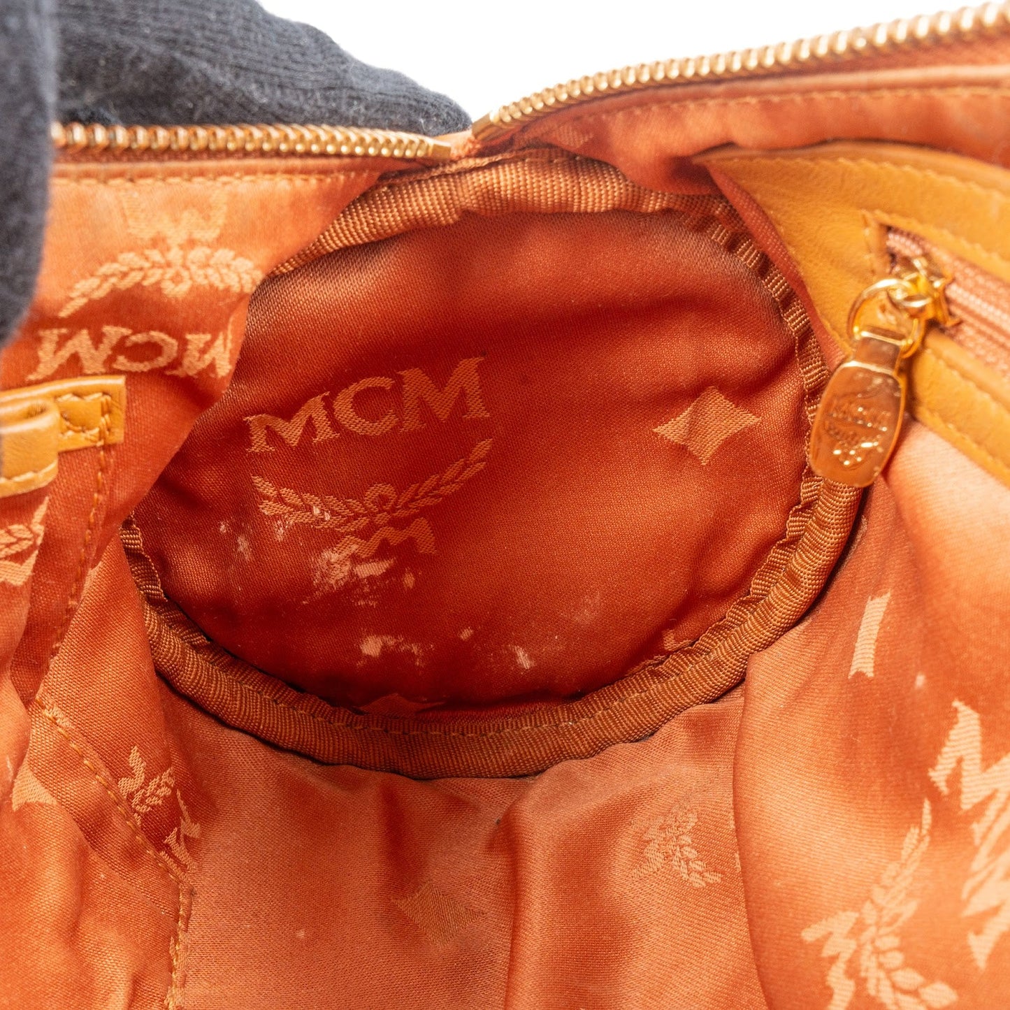MCM Monogram Visetos Cylinder Boston Handbag