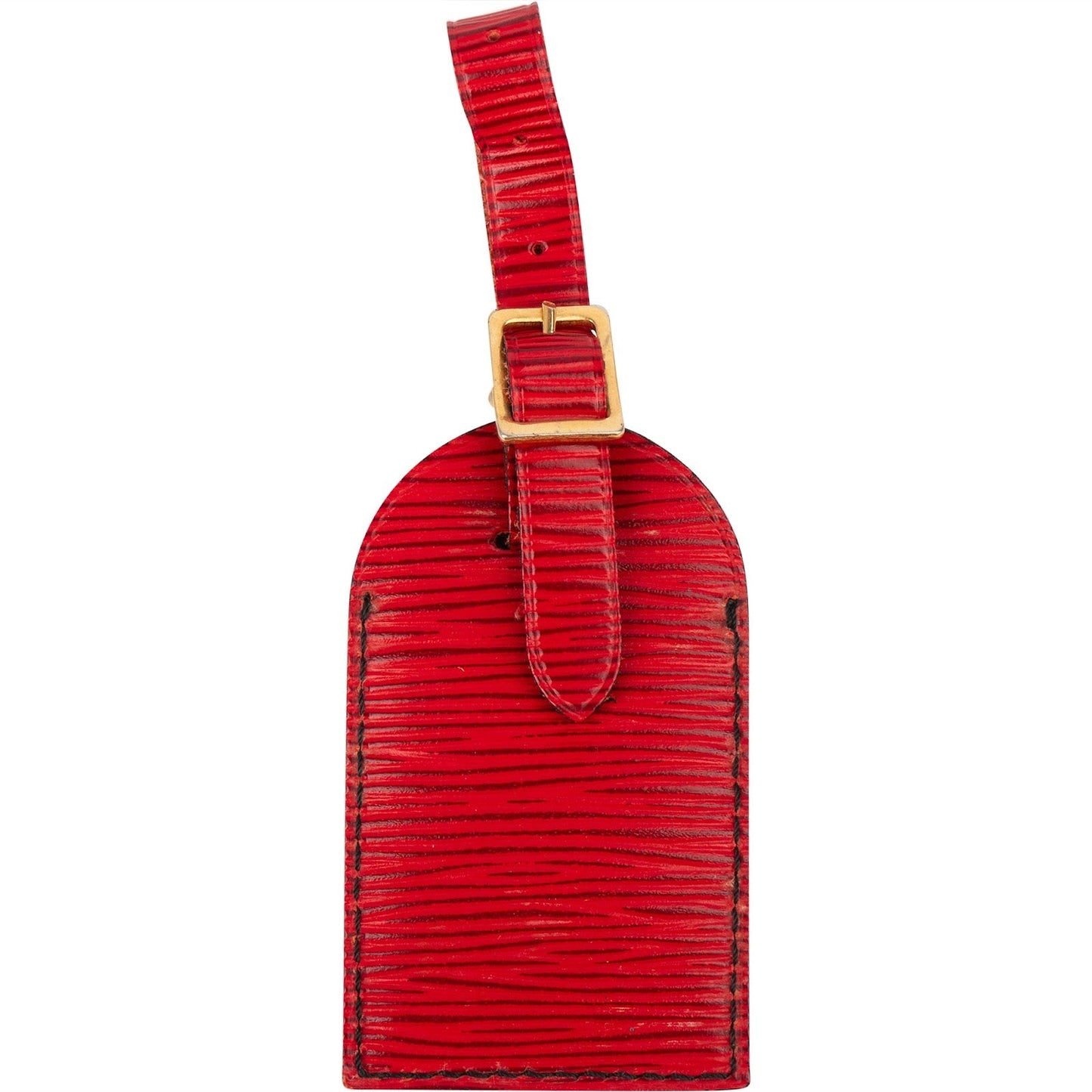 Louis Vuitton Red Epi Leather Luggage Tag