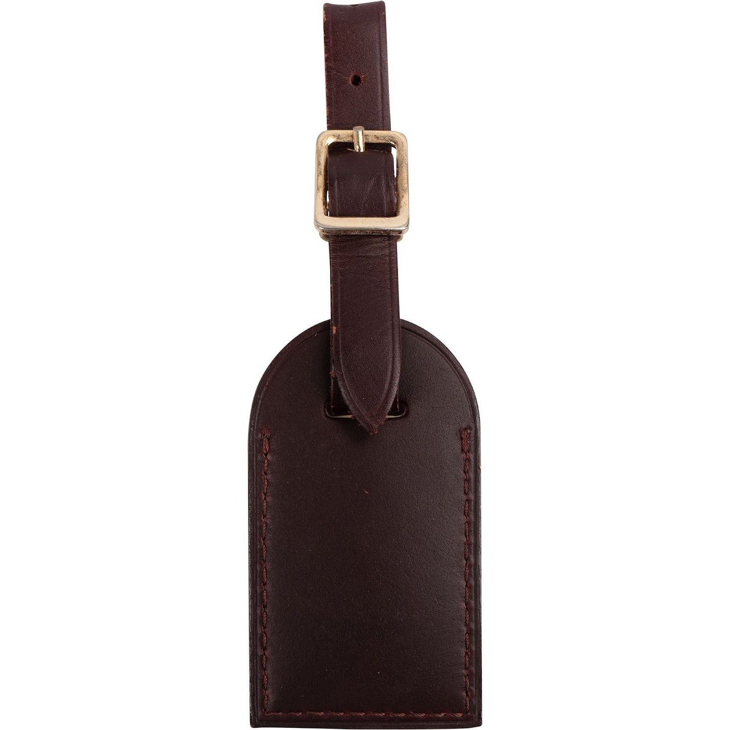 Louis Vuitton Dark Brown Leather Luggage Tag