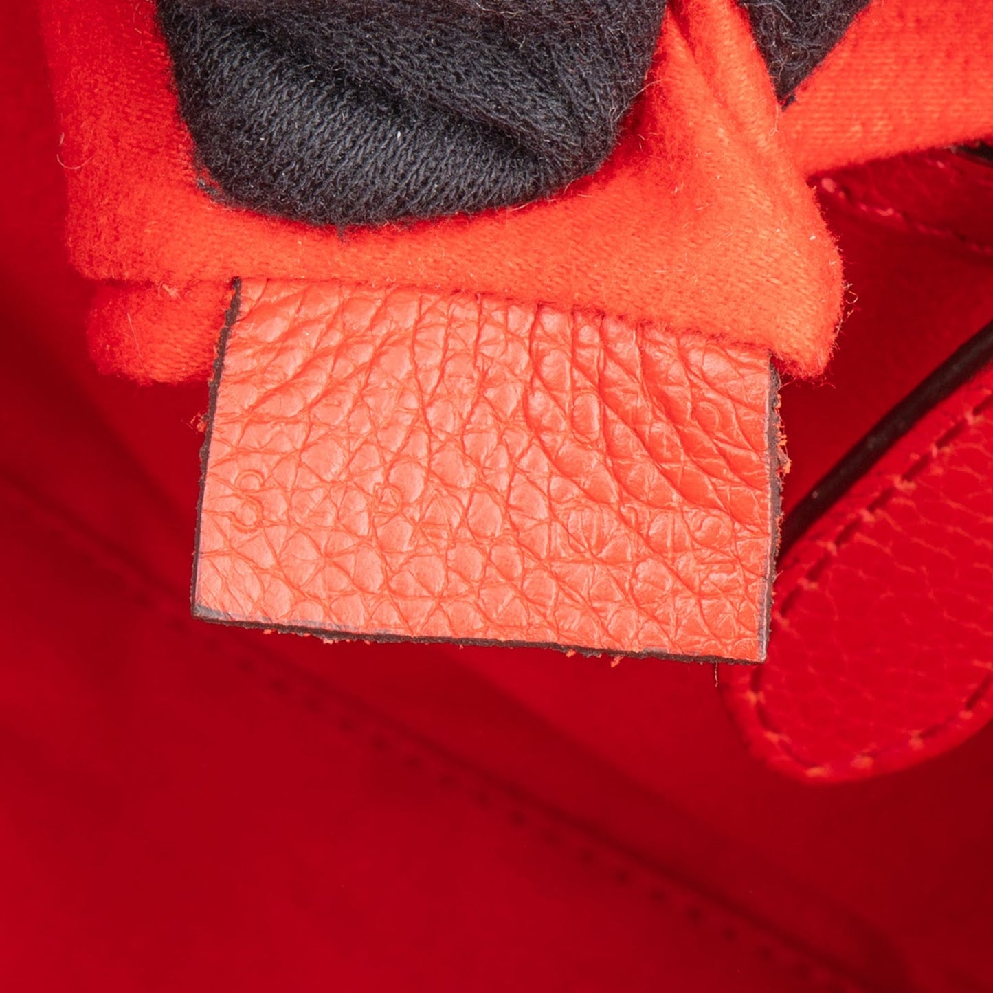Céline Red Grained Leather Luggage Handbag
