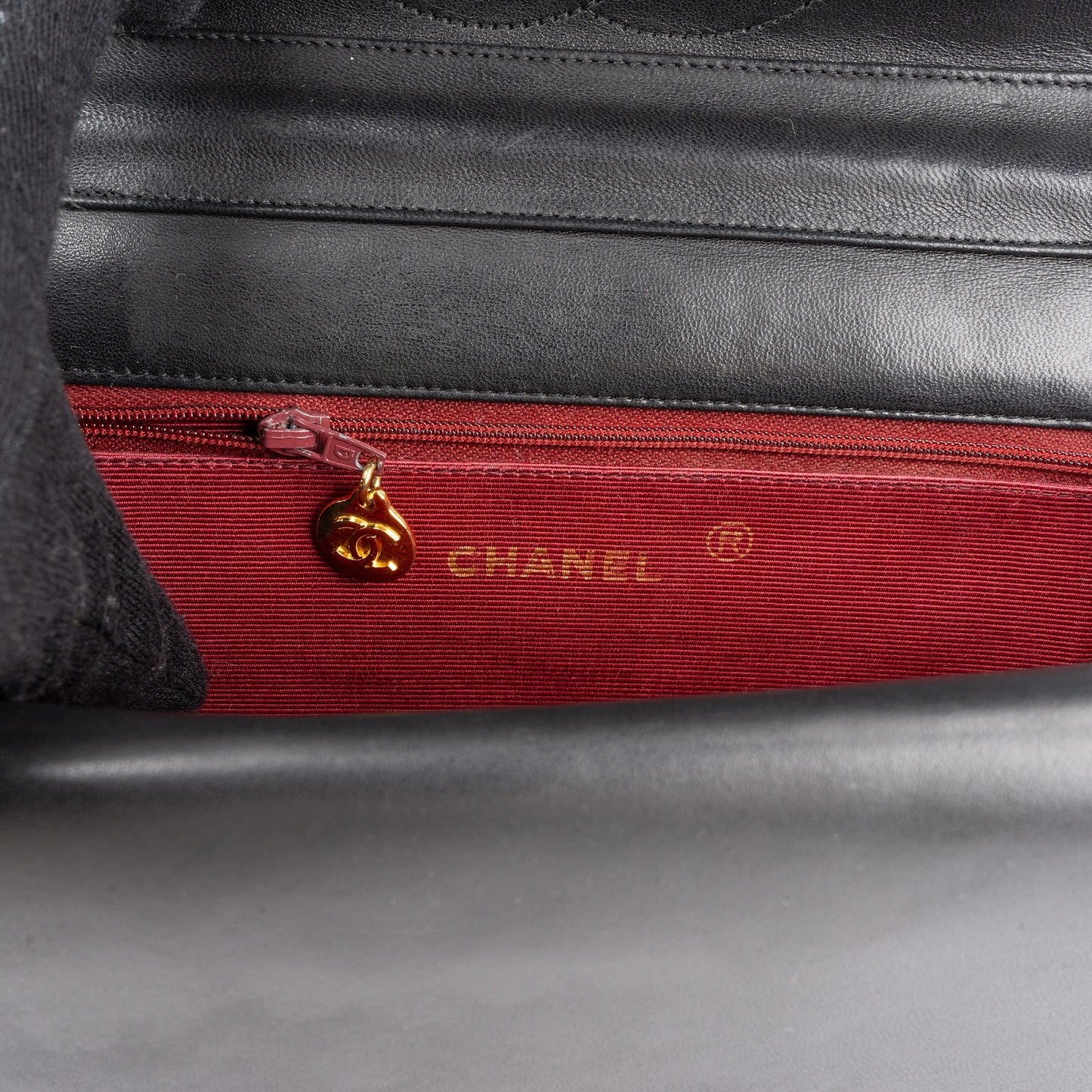 Chanel Quilted Lambskin Half Moon 24K Gold Double Flap Shoulder Bag