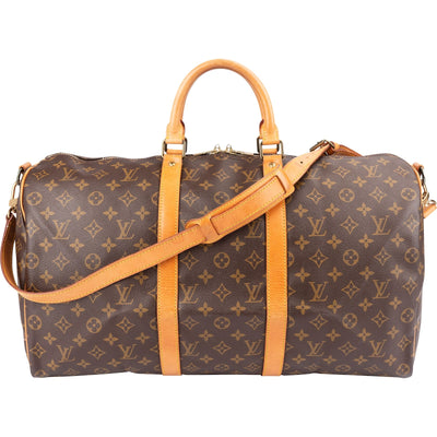 Louis Vuitton Monogram Keepall 50 Bandoulière Reisetasche