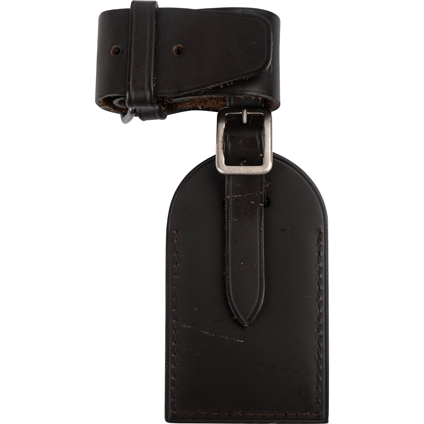 Louis Vuitton Noir Leather Luggage Tag Set (T.H)