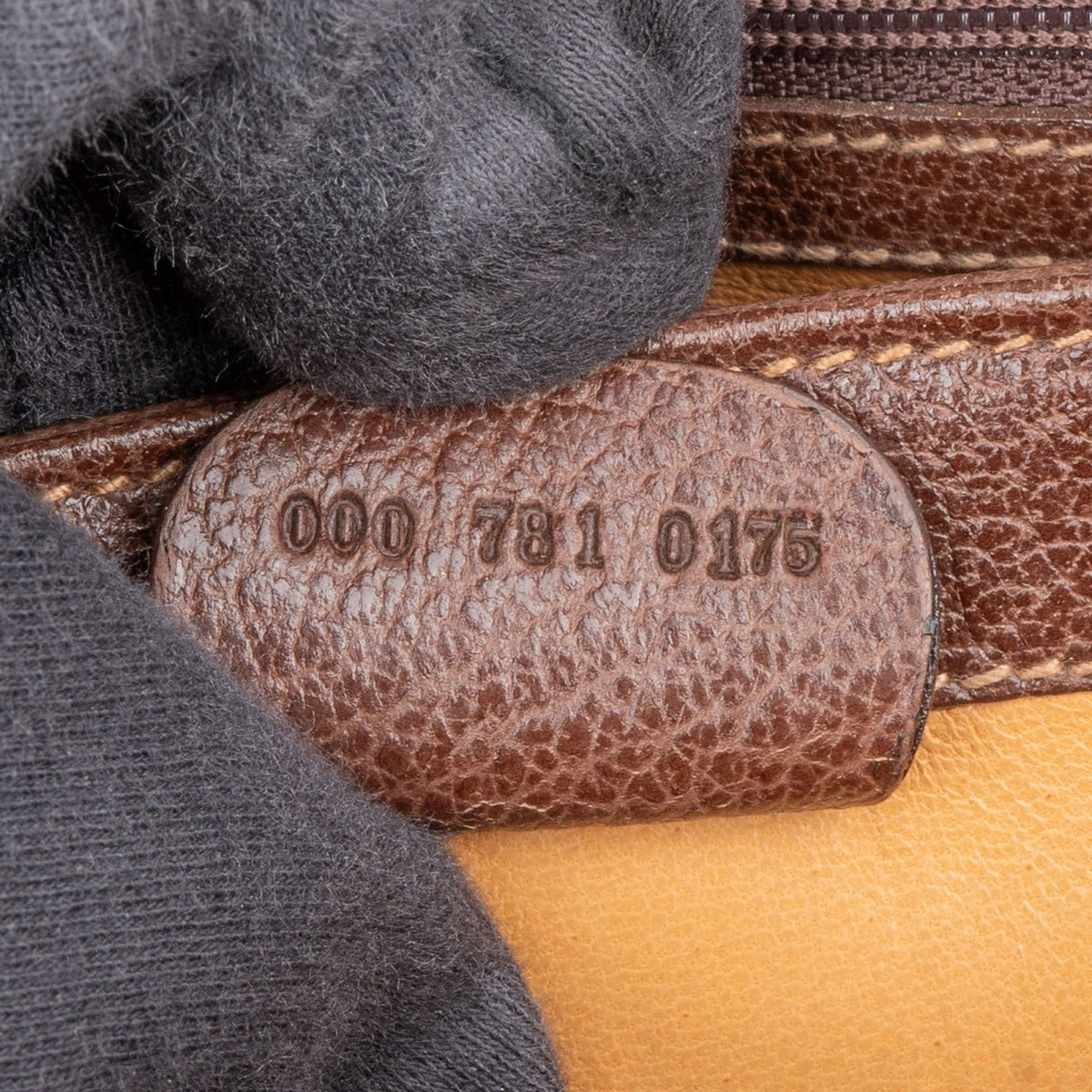 Gucci Brown Leather Bamboo Lock Top Handle Handbag