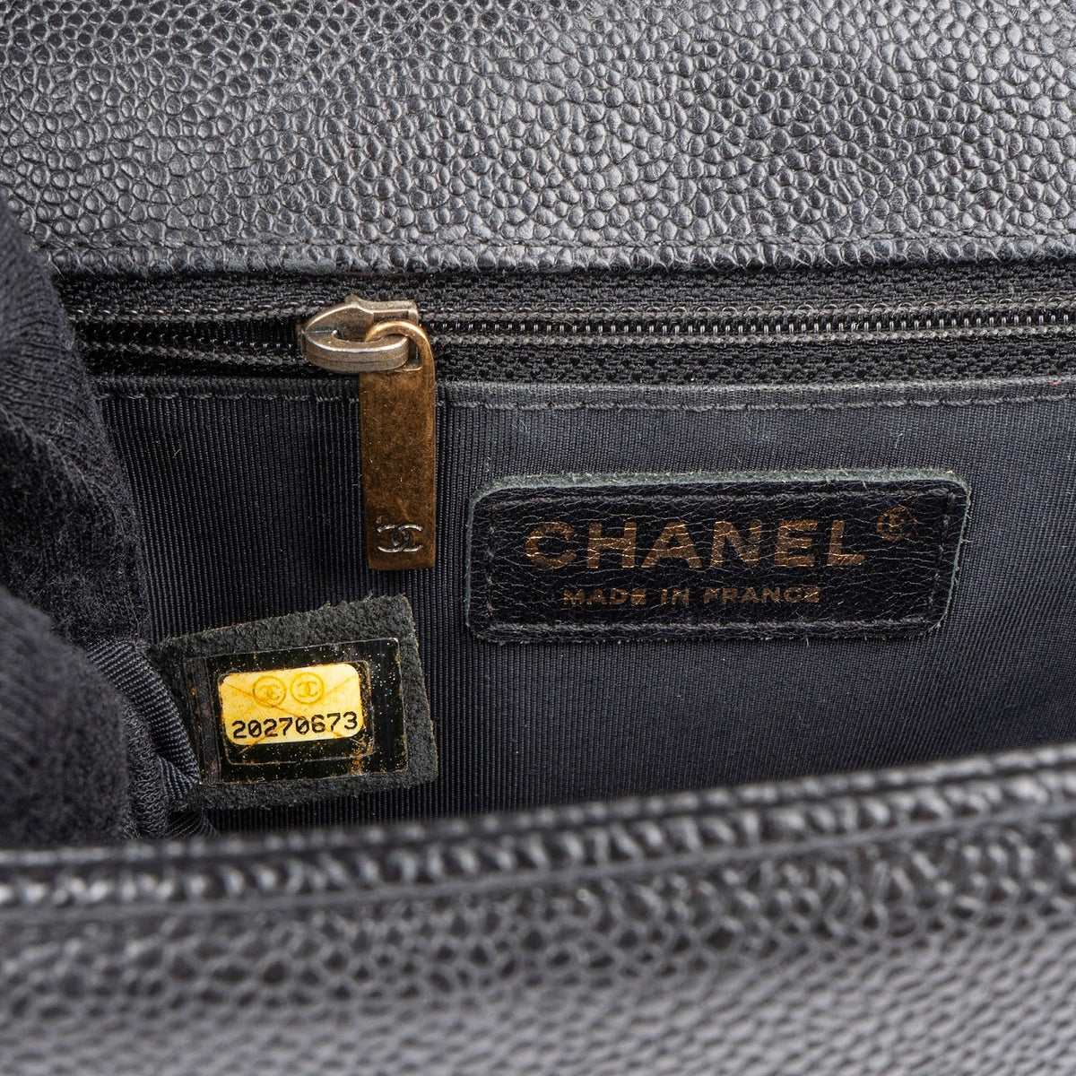 Chanel Quilted Caviar Leather Boy Single Flap Crossbody Bag