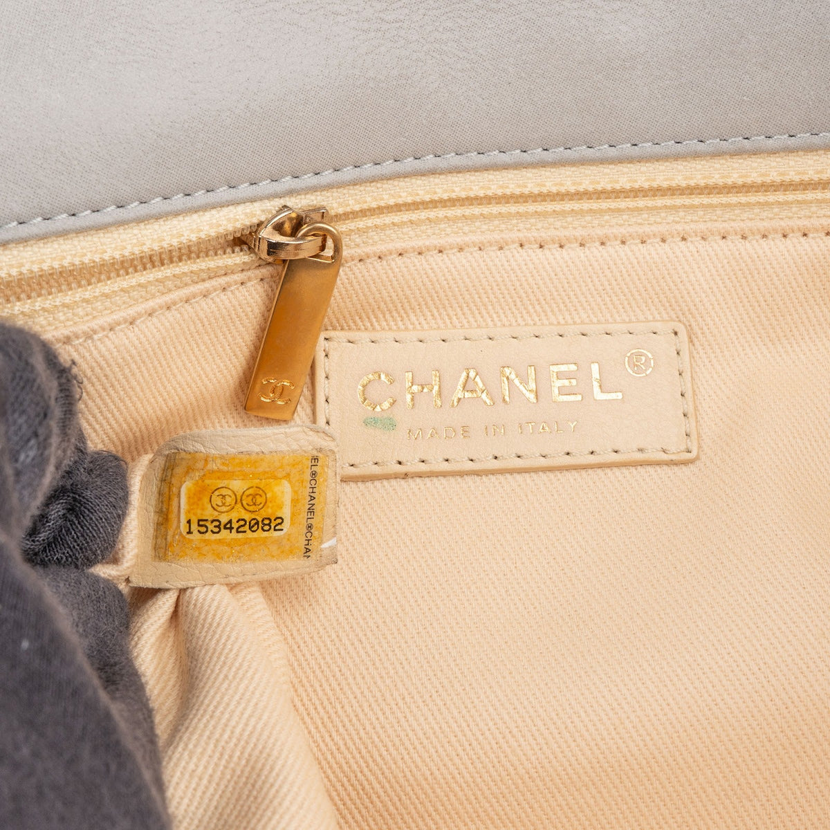 Chanel Quilted Nubuc Easy Single Flap Shoulder Bag