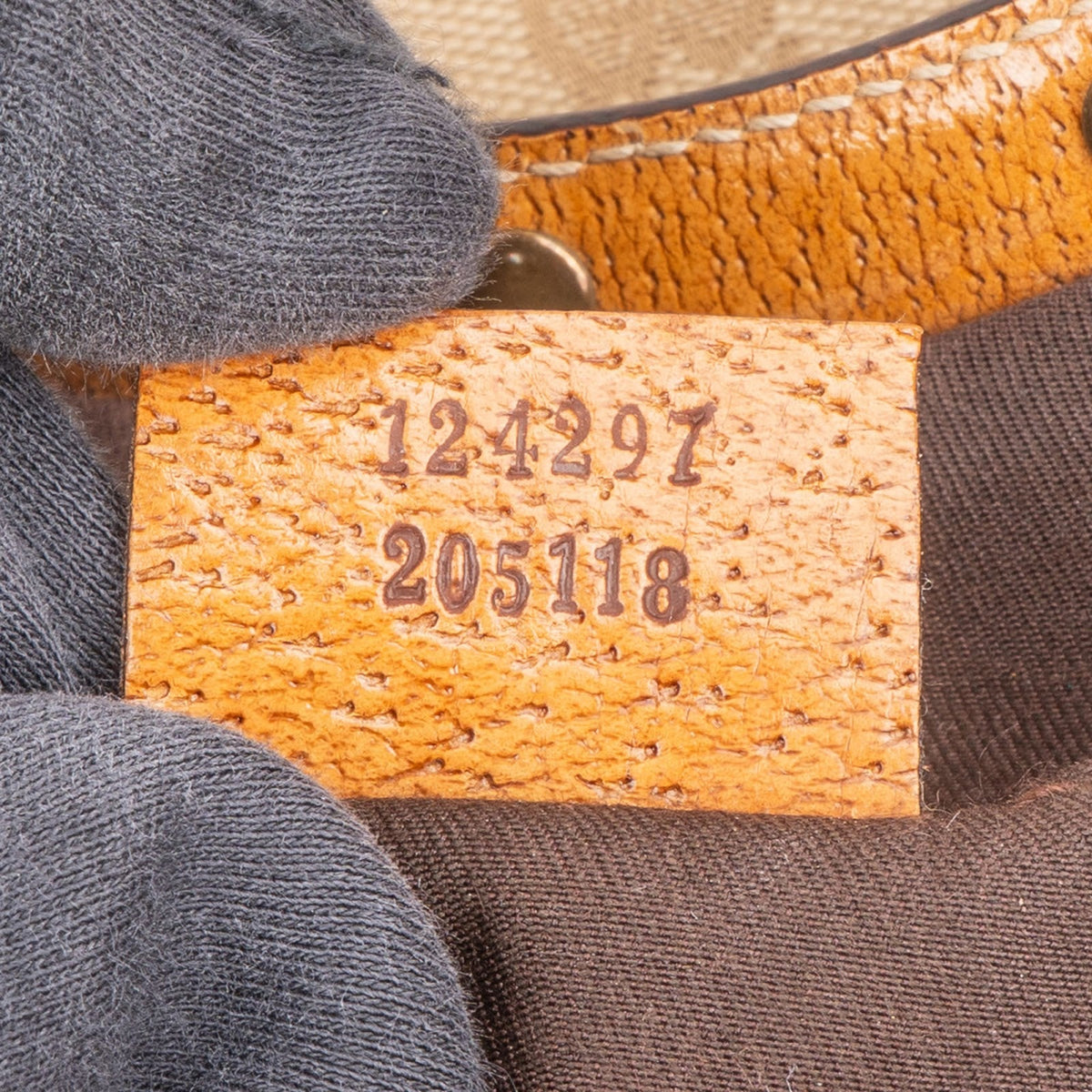 Gucci Monogram GG Canvas Bamboo Handle Handbag