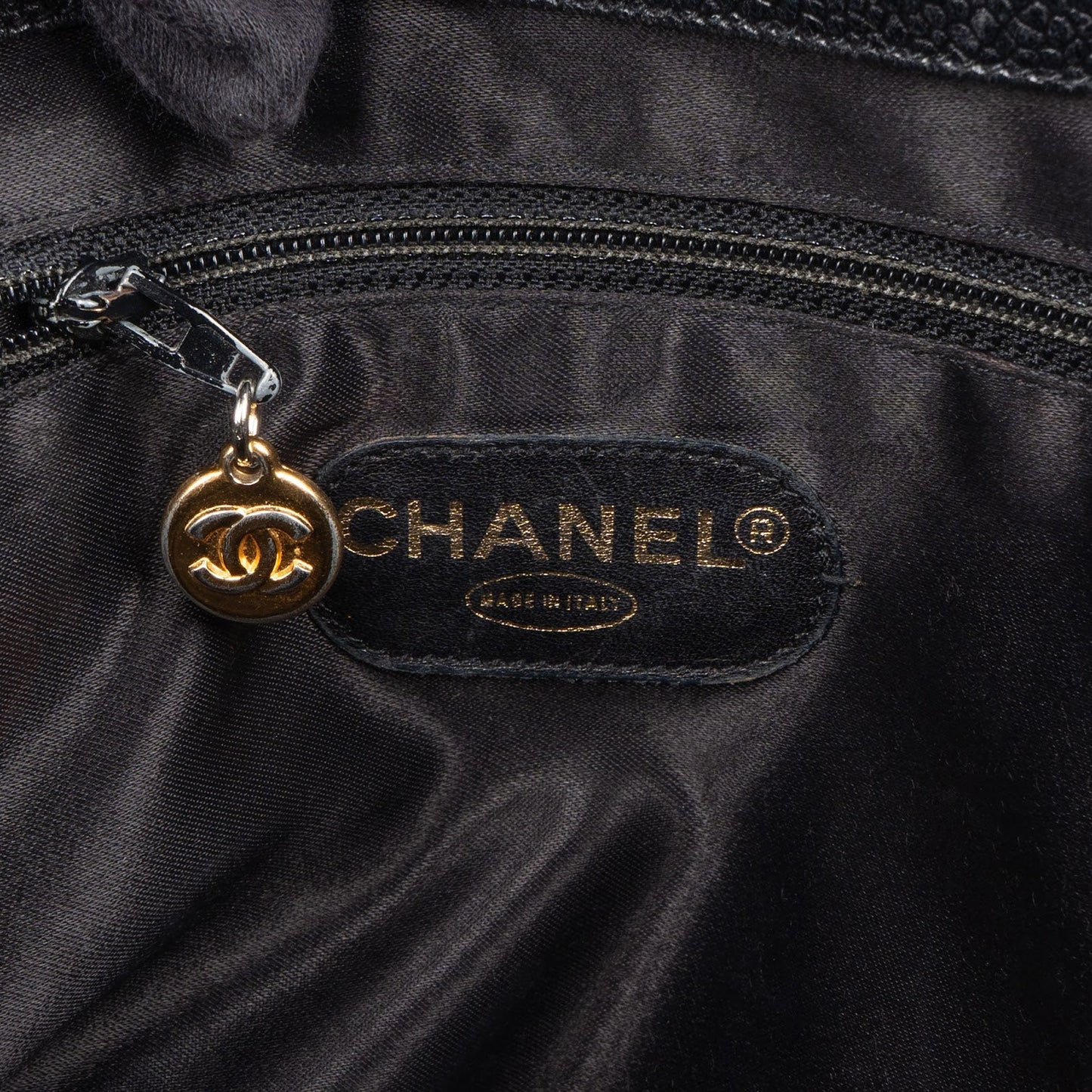 Chanel Caviar Leather CC Maxi Shopping Tote Shoulder Bag