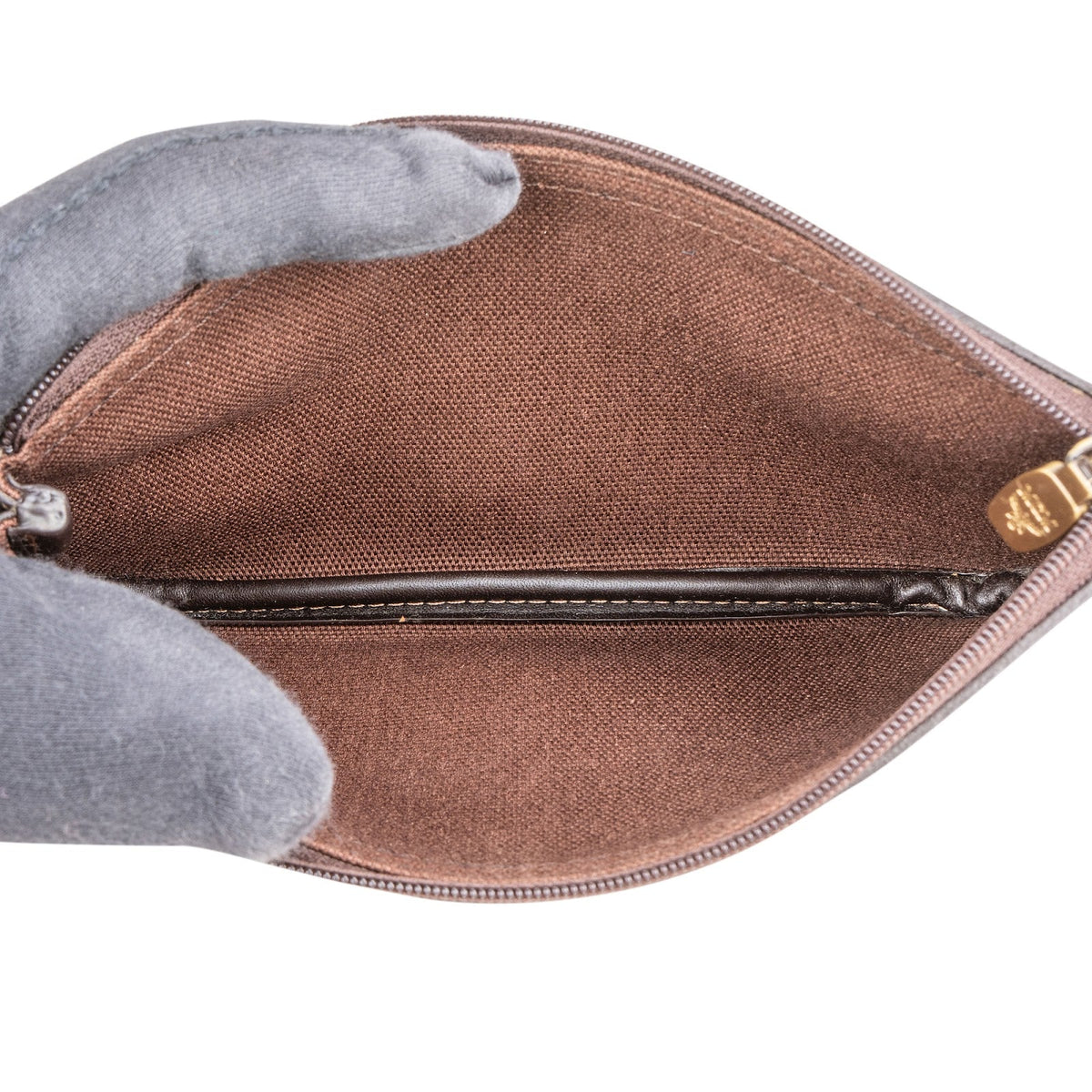 MCM Monogram Visetos Leather Pochette Accessoires Handbag
