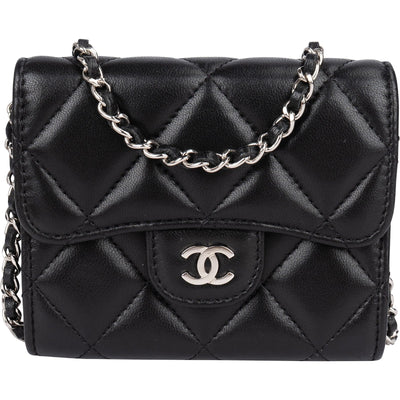 Chanel CC Single Flap Geldbörse on Chain