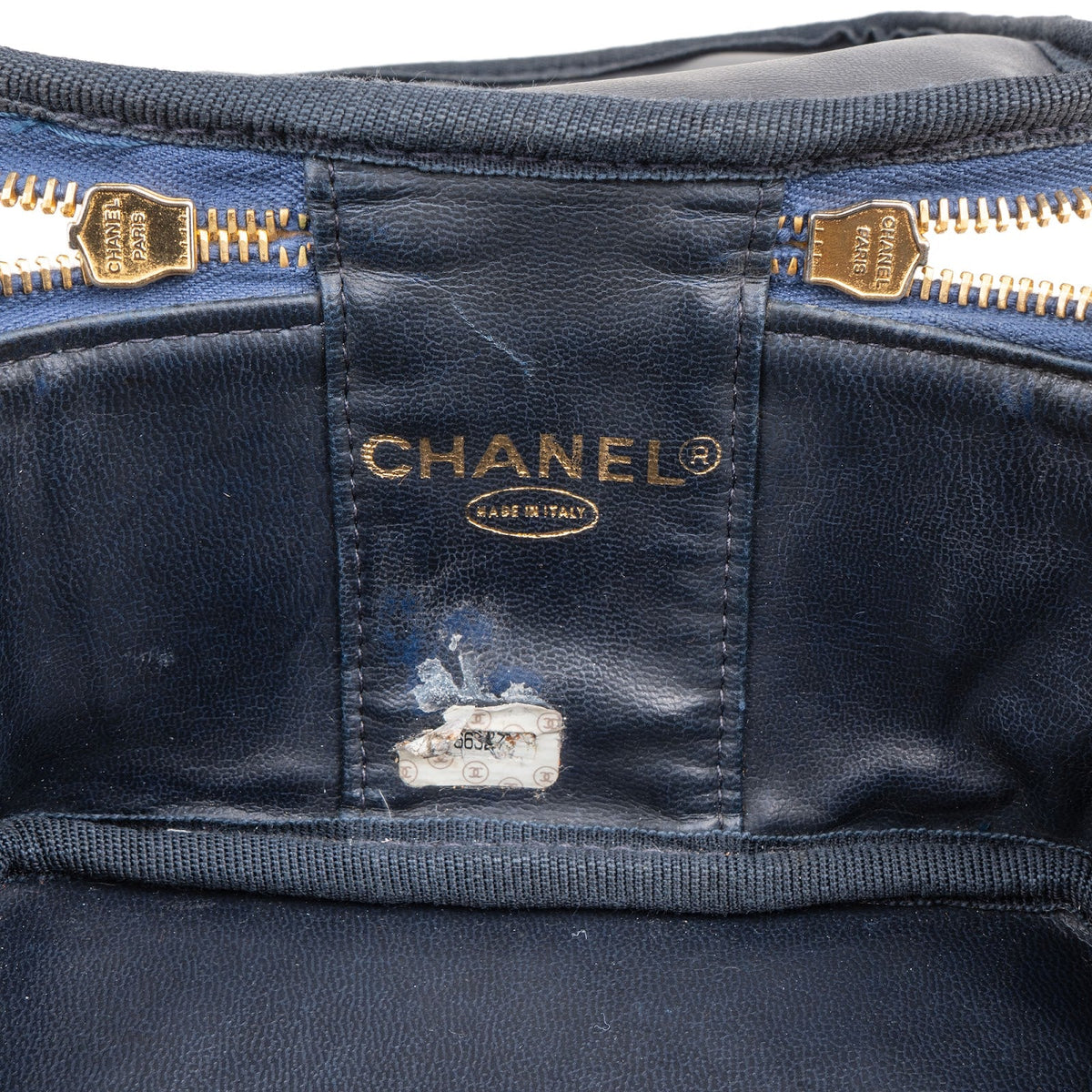 Chanel Denim CC Vanity Case Handbag