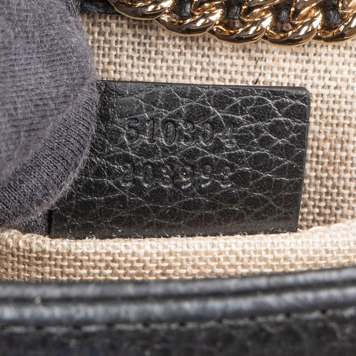 Gucci Grained Leather Interlocking GG Shoulder Crossbody Bag
