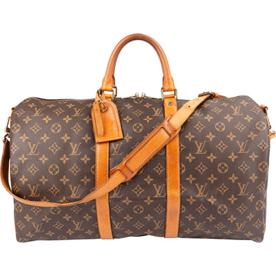 Louis Vuitton Monogram Keepall 50 Bandoulière Reisetasche
