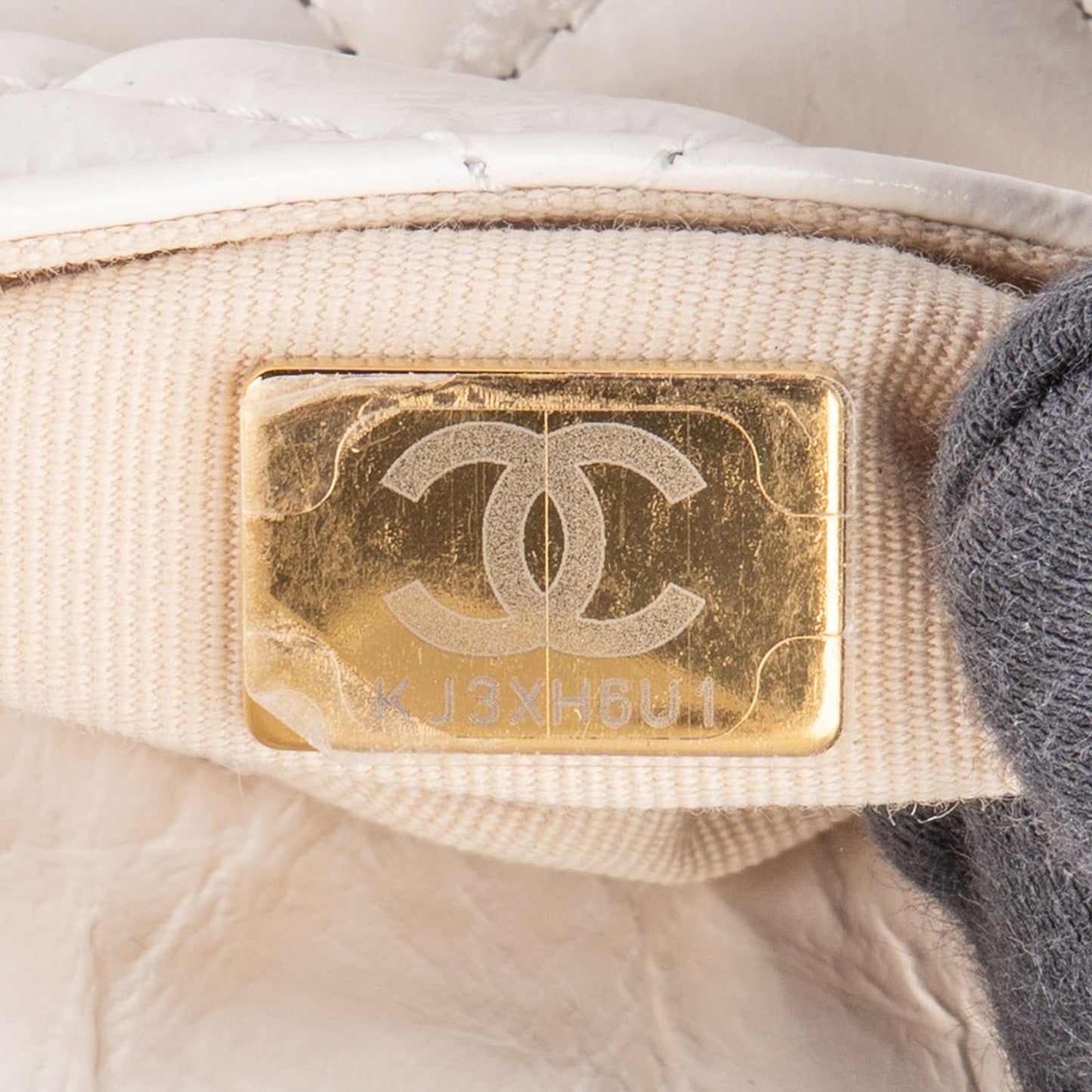 Chanel Quilted Shiny Leather Wavy CC Crossbody Bag
