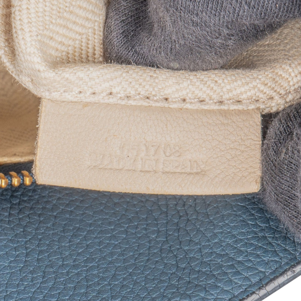 Loewe Blue Leather Puzzle Handbag