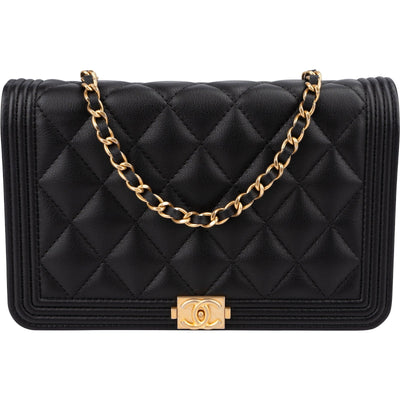 Chanel Small Boy Wallet On Chain Umhängetasche