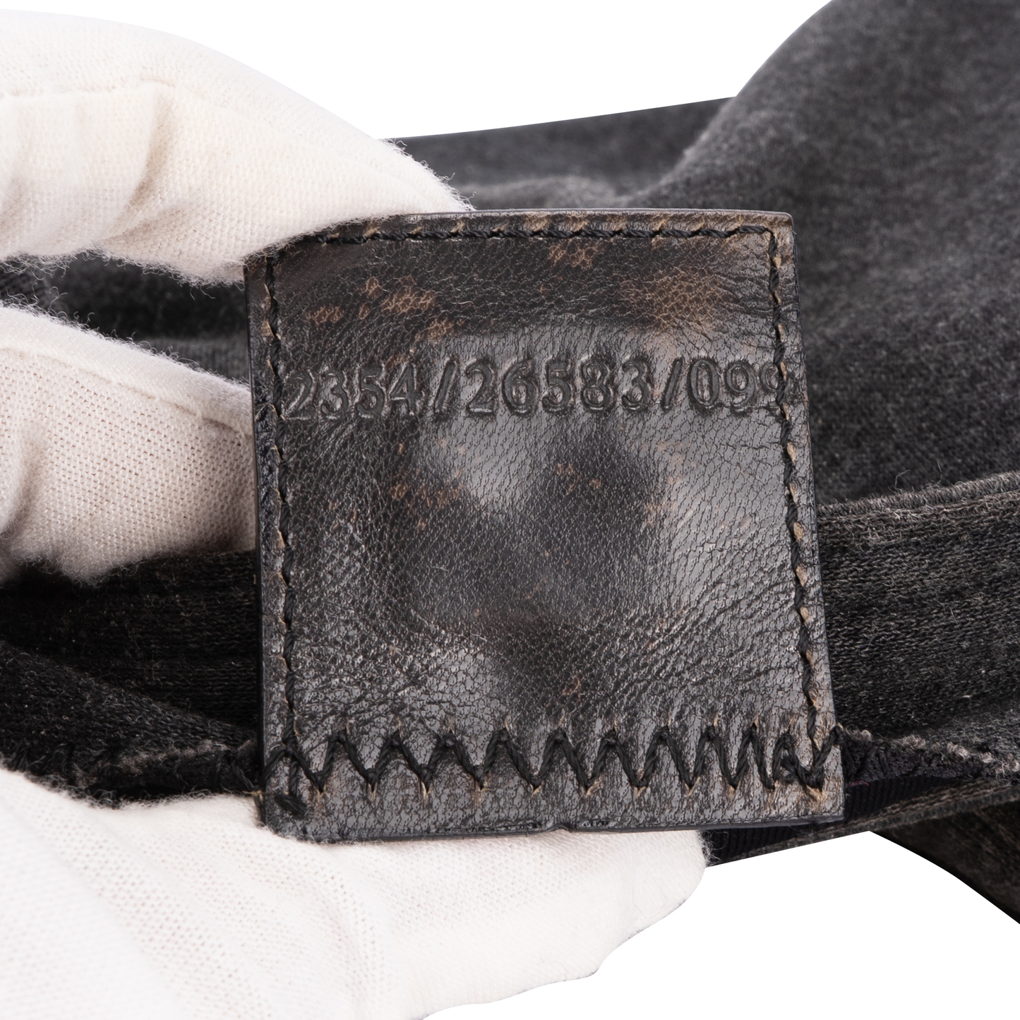 Fendi Grey Cotton Baguette Shoulder Bag