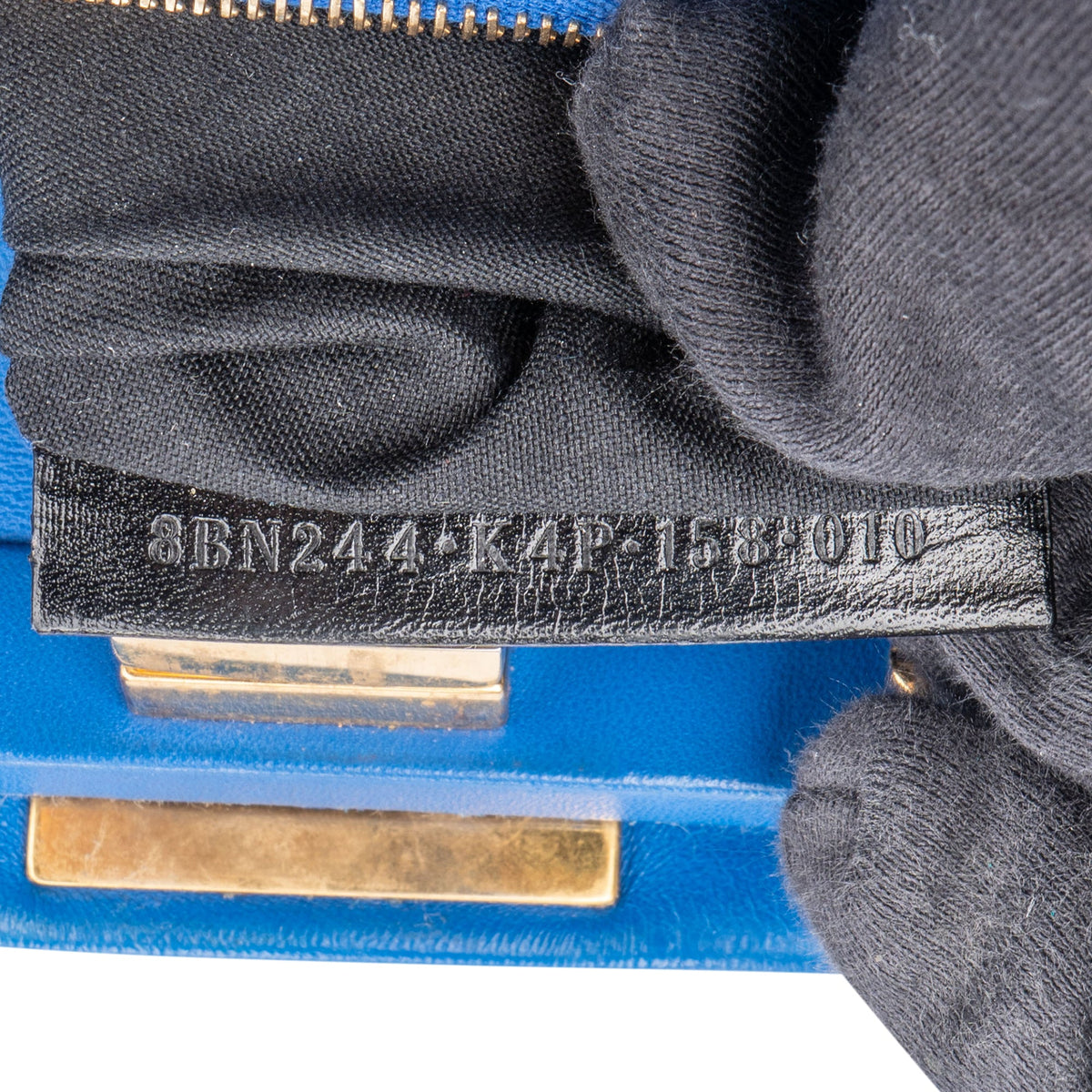 Fendi Peekaboo aus blauem Leder – Ansicht 13