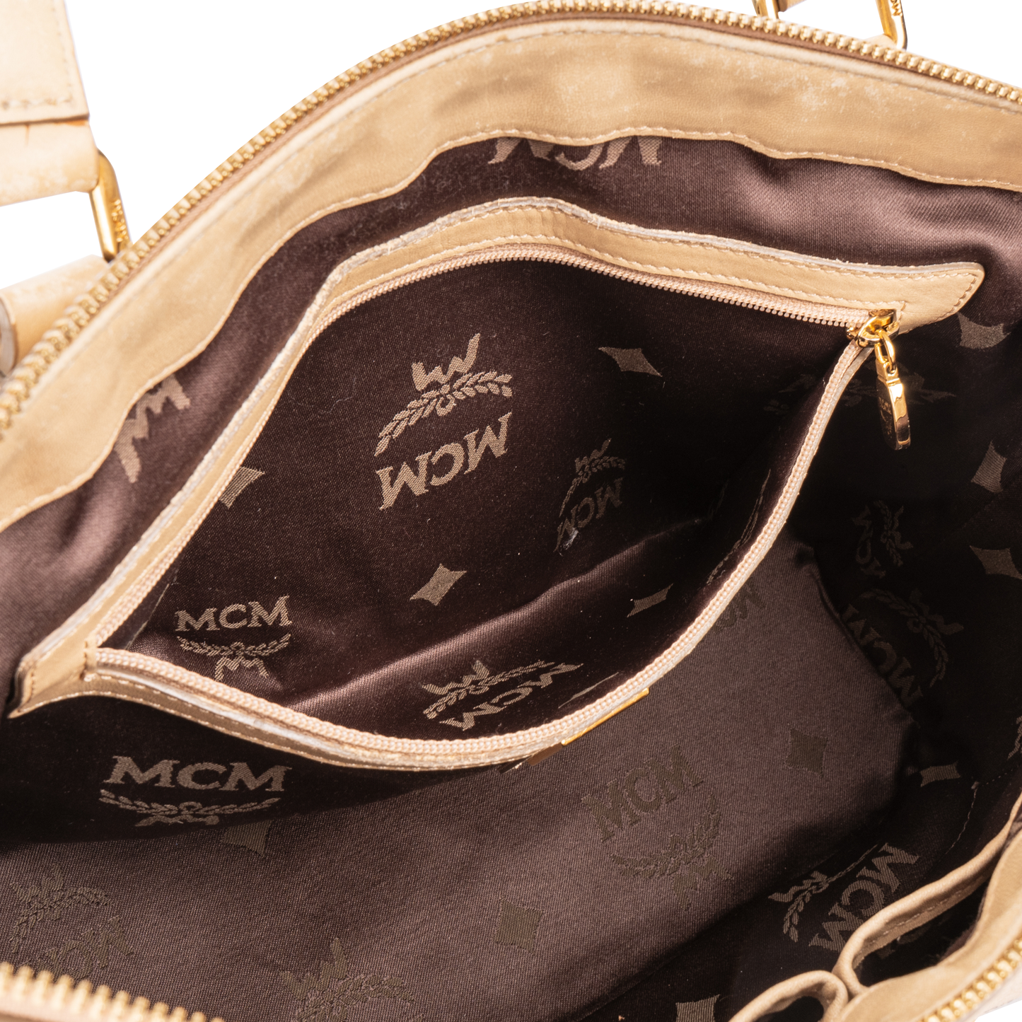 MCM Monogram Visetos Satchel Tote Shoulder Bag