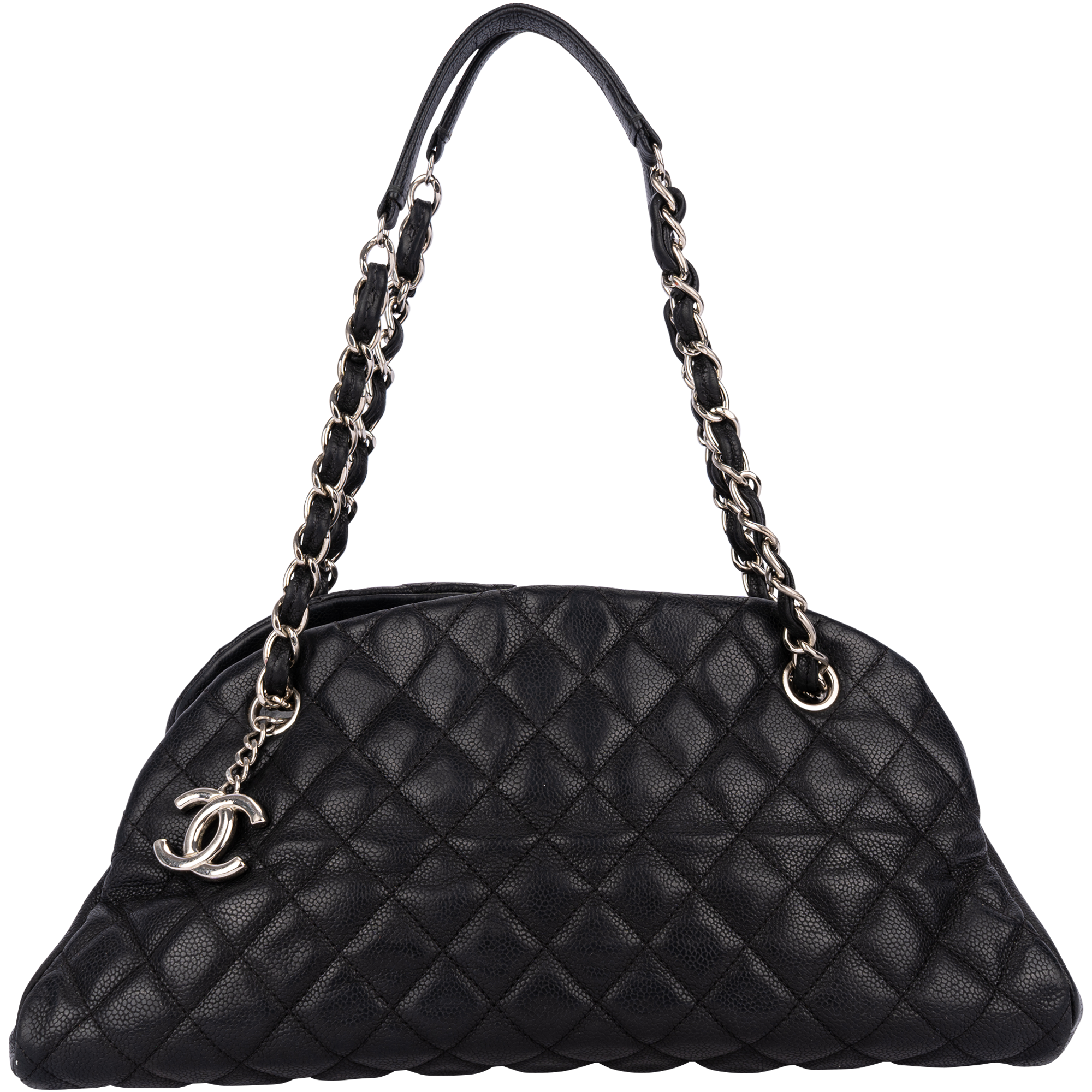 Chanel Mademoiselle Bag Calfskin Black Shoulder Bag – vintage on