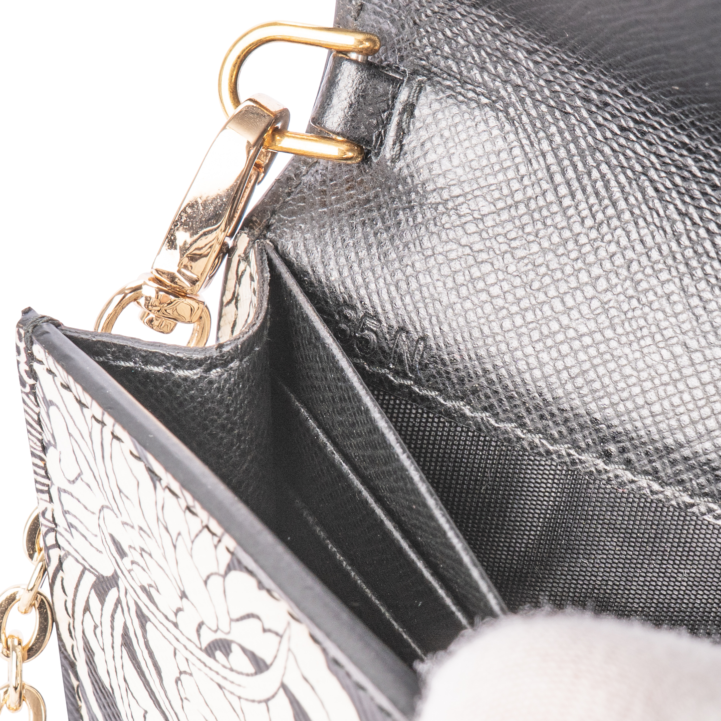 Prada Floral Flame Wallet On Chain Crossbody Bag