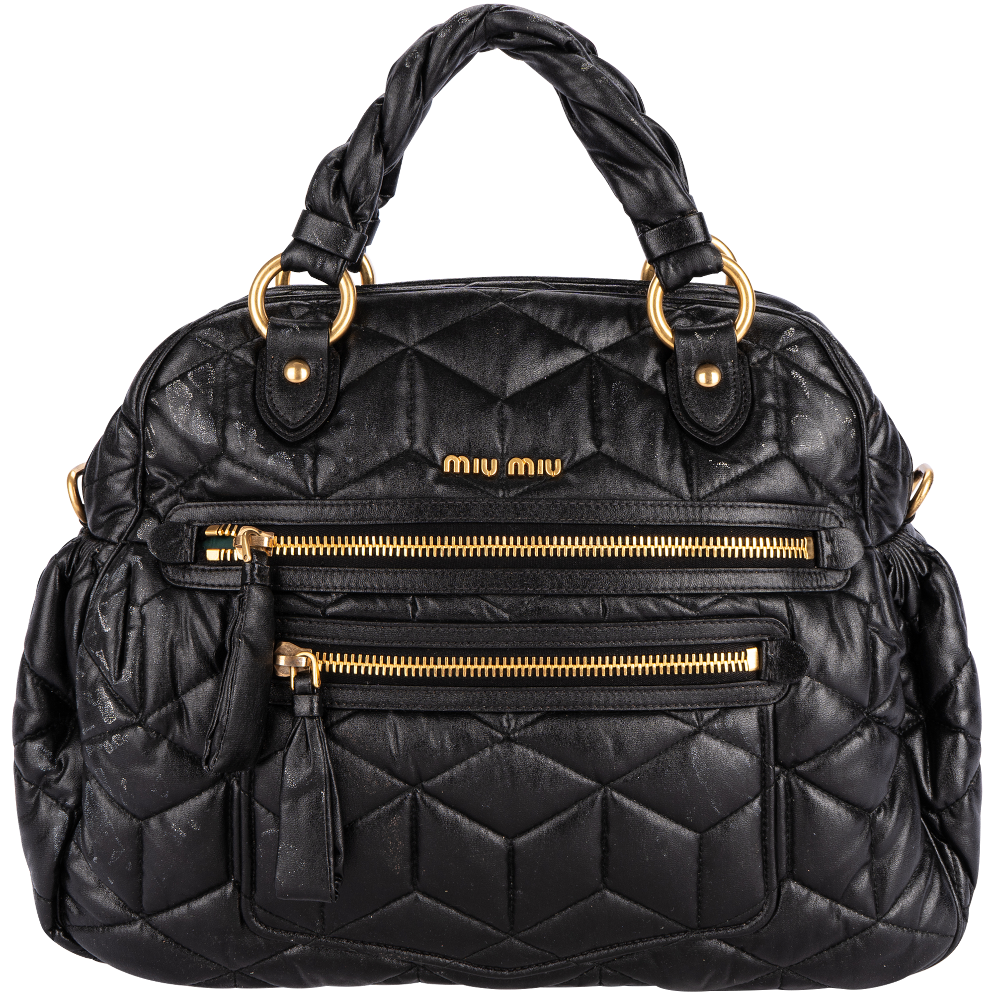 Miu Miu Black Matelasse Handbag – vintage on friday