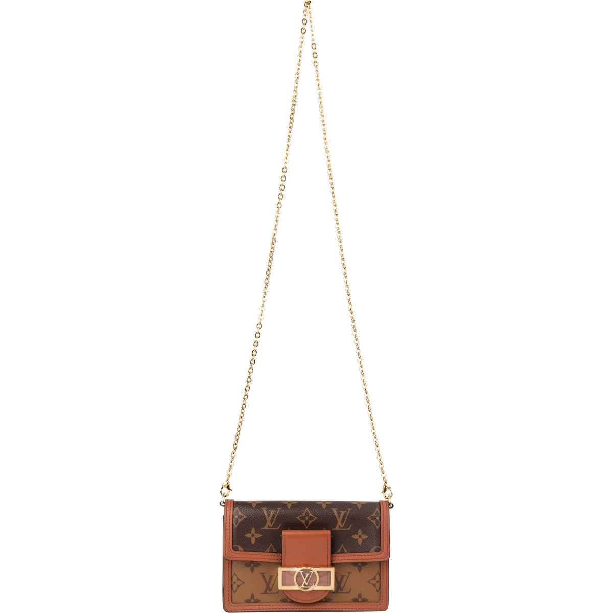 Louis Vuitton Canvas Monogram Dauphine Wallet On Chain Crossbody Bag