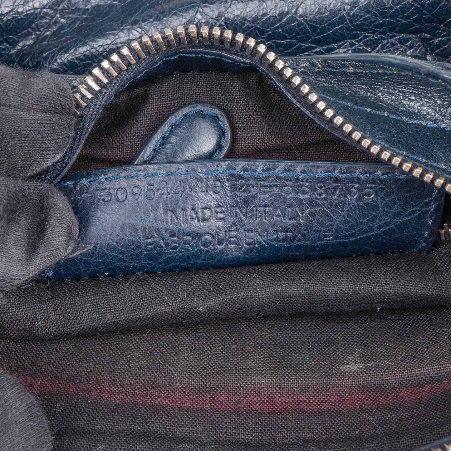 Balenciaga Blue Leather Mini City Handbag