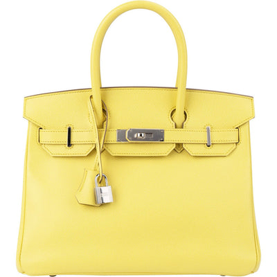 Hermès Soufre Epsom Palladium Birkin 30 Handtasche