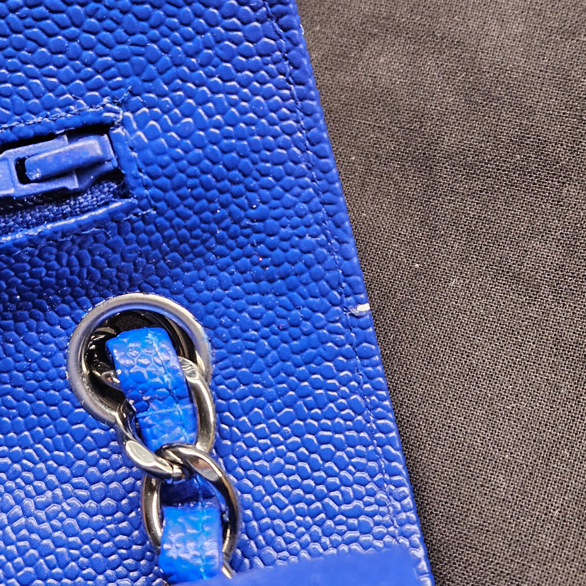 Chanel Quilted Caviar Leather Jumbo Double Flap Crossbody Bag