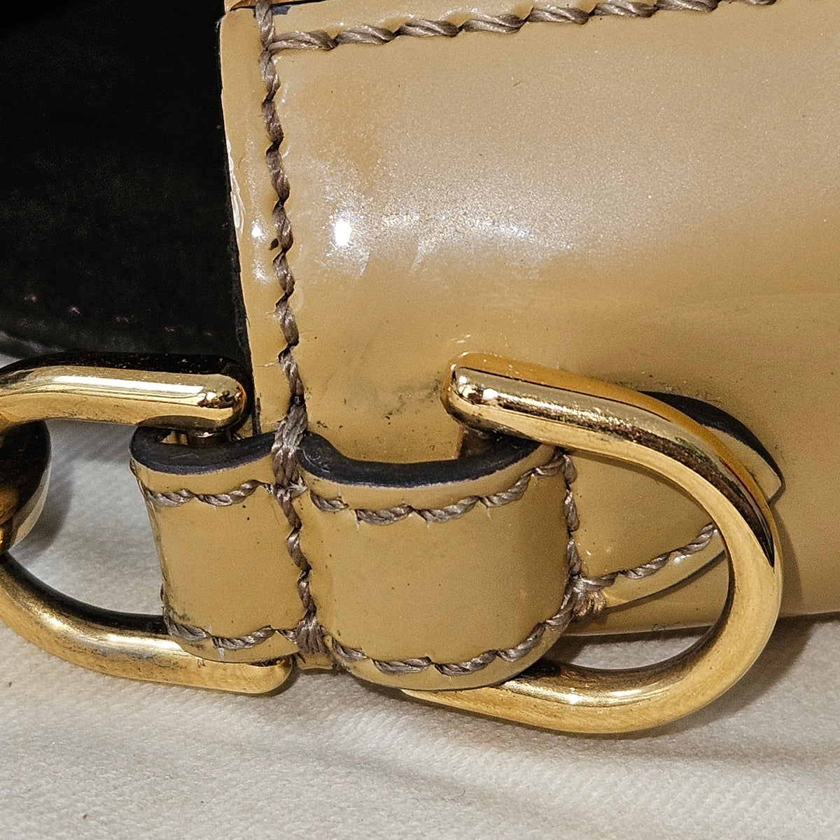 Fendi Shearling Baguette Buckle Handbag