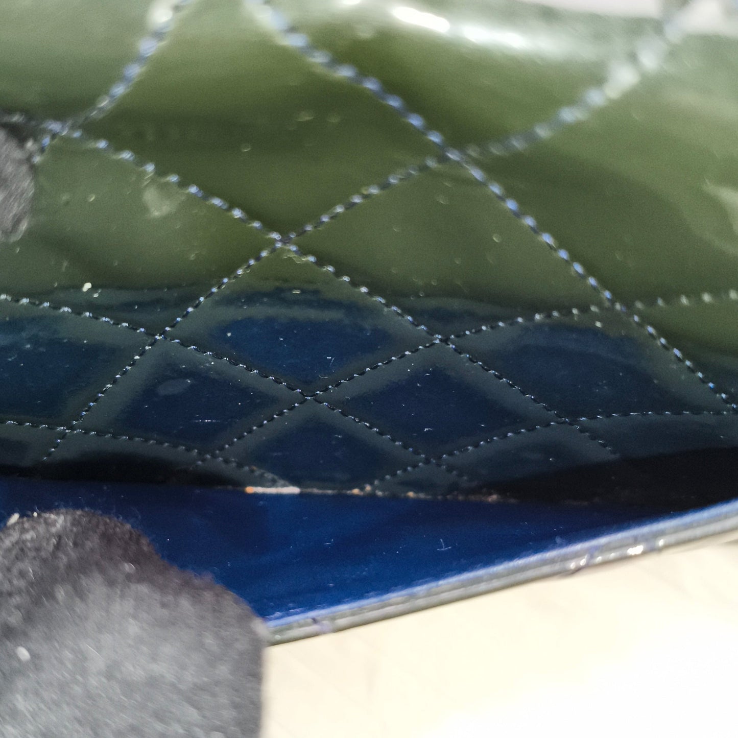 Chanel Quilted Patent Leather Wallet On Chain Crossbody Bag