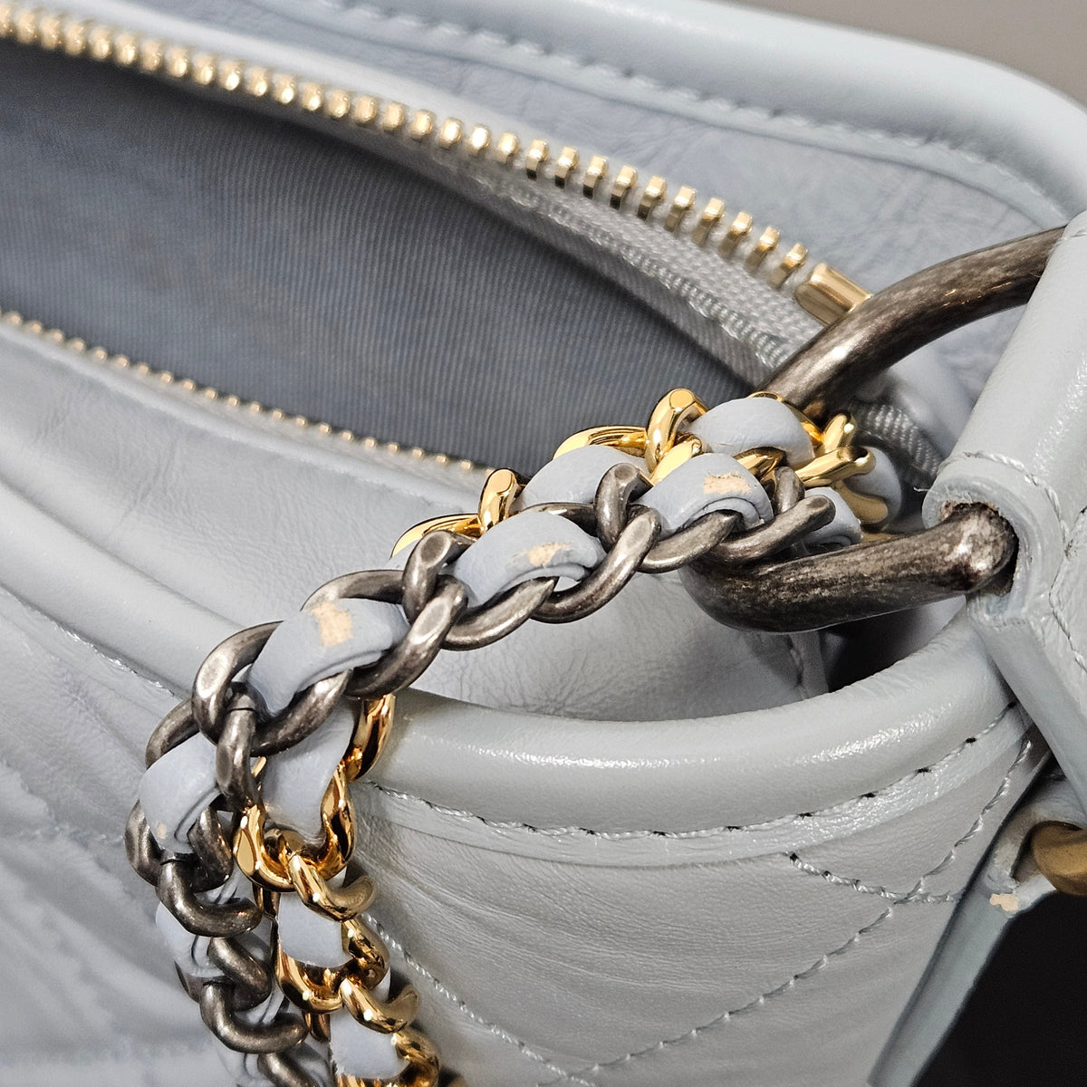 Chanel Quilted Aged Calfskin Medium Gabrielle Hobo Crossbody Bag
