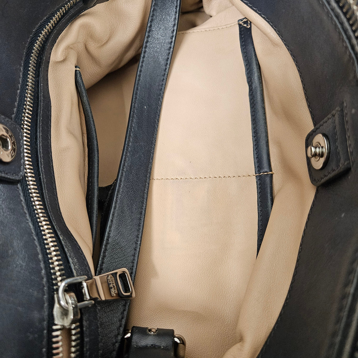 Prada Quiilted Nappa Leather Gaufre Satchel Handbag