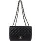 Chanel Quilted Caviar Leather Palladium Jumbo Singe Flap Crossbody Bag