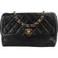 Chanel Quilted Lambskin 24K Gold Single Flap Crossbody Bag