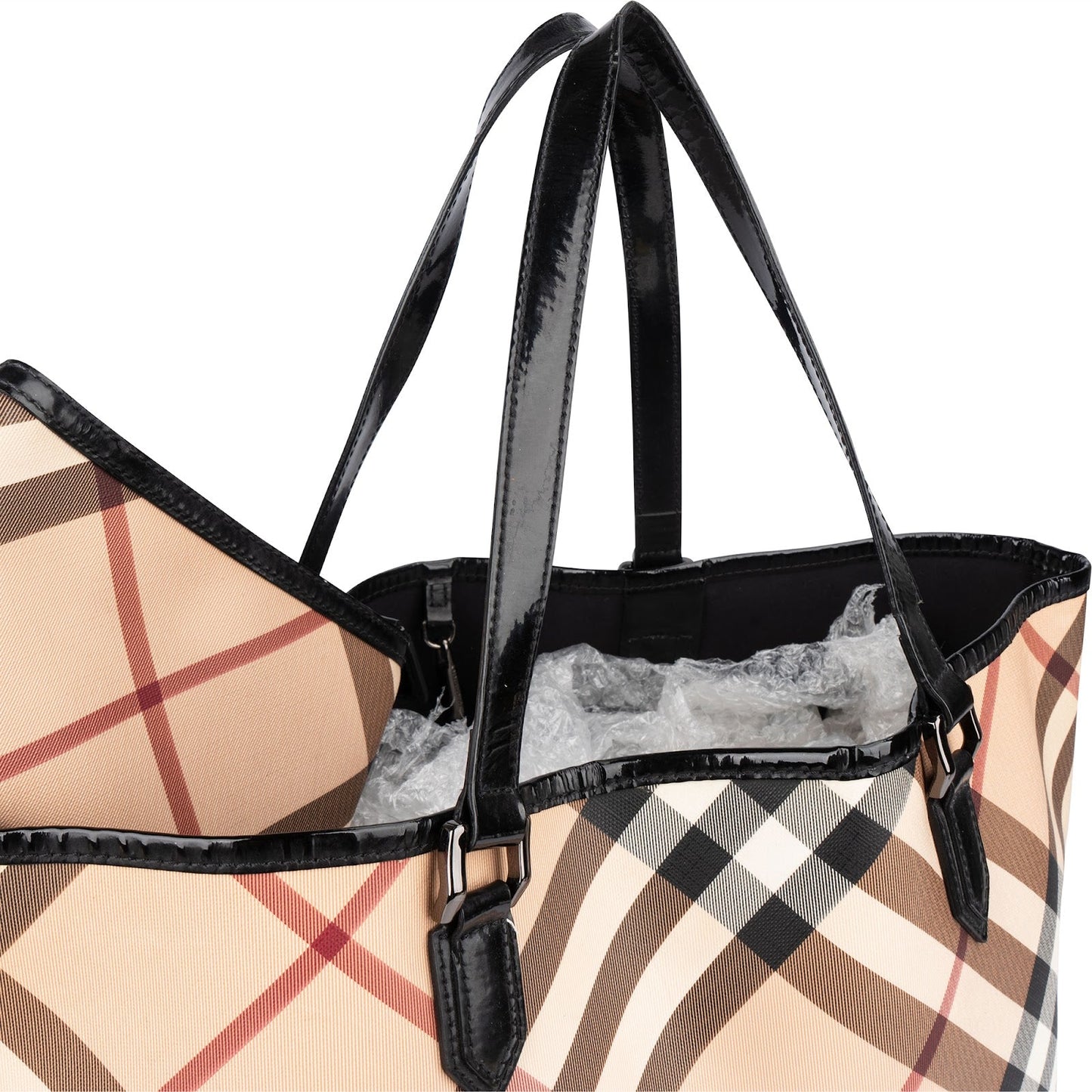 Burberry Nova-Check Monogram Tote Shoulder Bag
