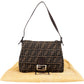 Fendi Monogram FF Zucca Canvas Mamma Baguette Shoulder Bag