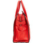 Céline Red Grained Leather Luggage Handbag