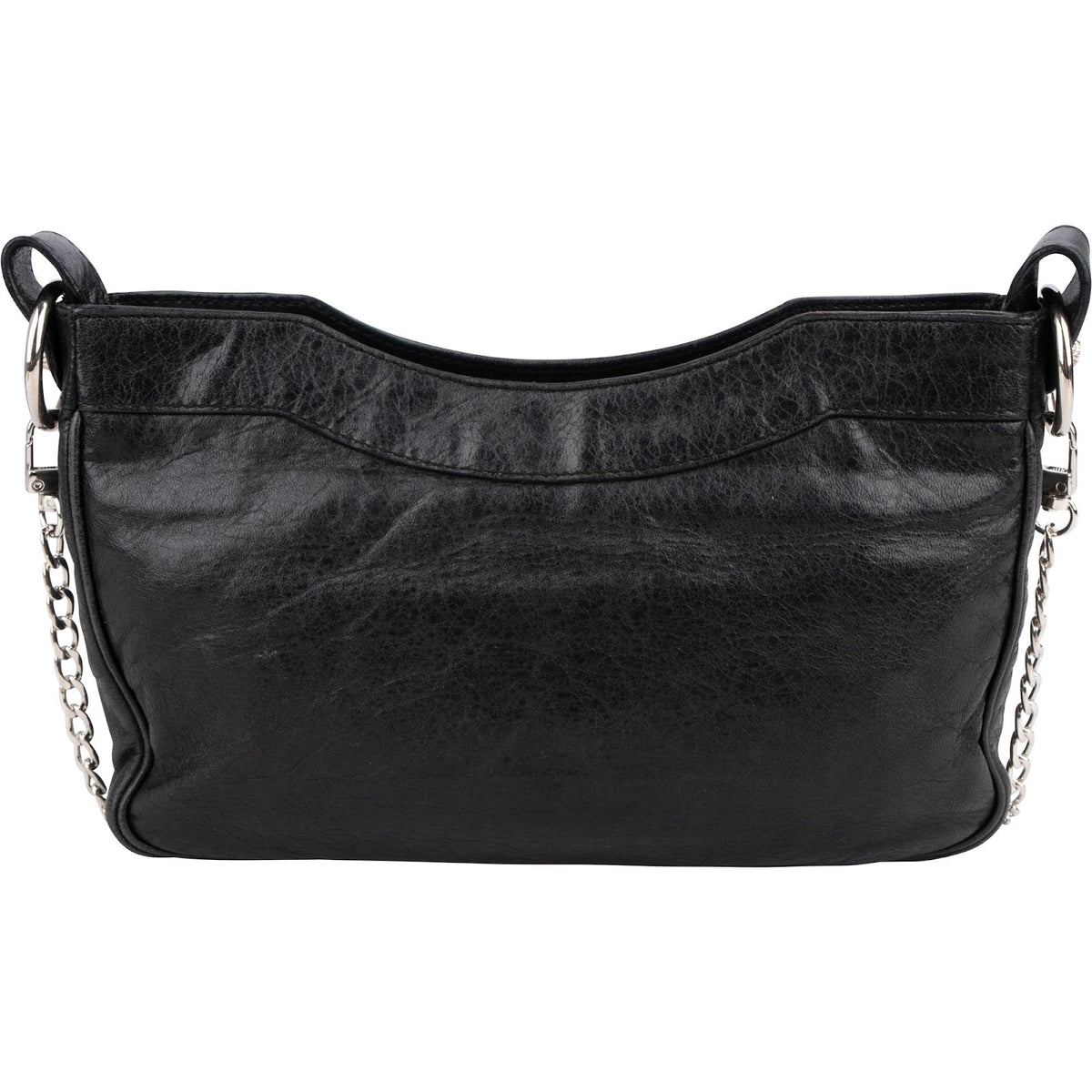 Balenciaga Black Leather City Mini Pochette Crossbody Bag
