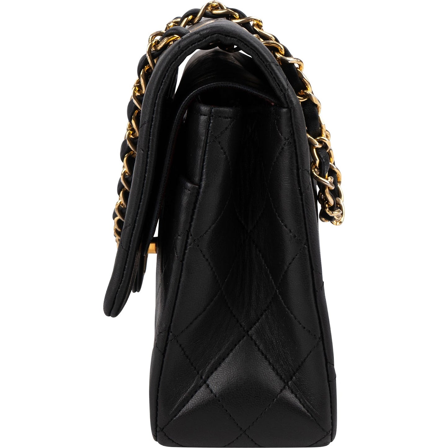 Chanel Quilted Lambskin 24K Gold Medium Double Flap Shoulder Bag