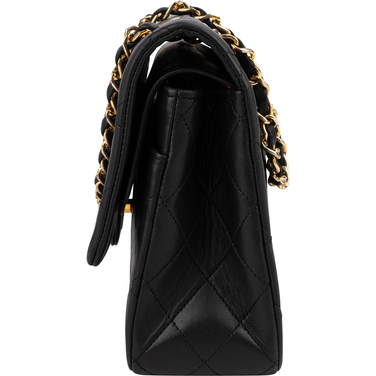 Chanel Quilted Lambskin 24K Gold Medium Double Flap Shoulder Bag