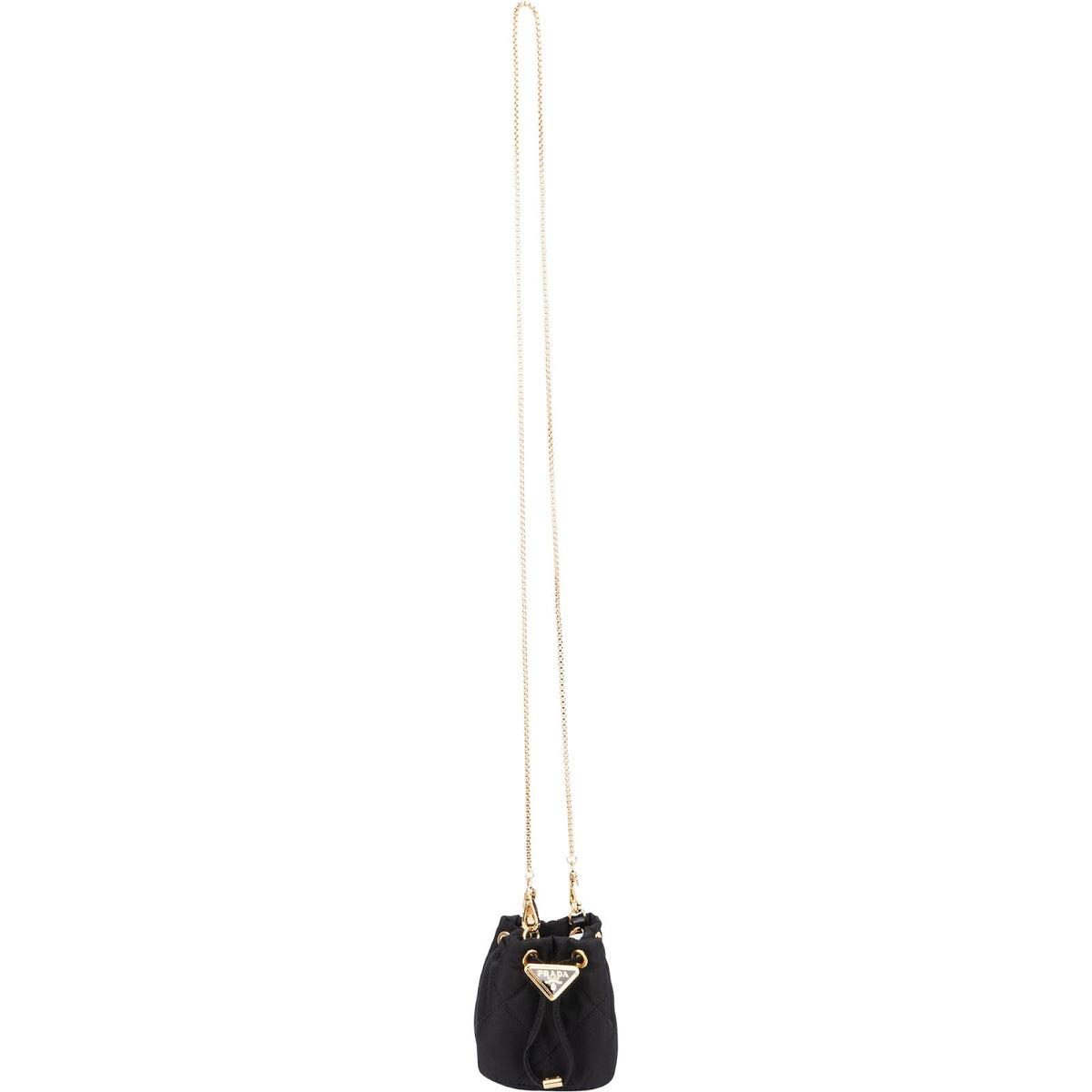 Prada Quilted Re-Nylon Triangle Mini Pouch Crossbody Bag