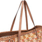 Gucci Monogram Multicolor Raffia and Leather GG Bamboo Tassel Tote Shoulder Bag